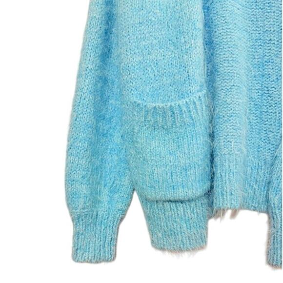 Free People Never Mind Oversized Cardigan in Blue Butterfly Size XS - Picture 6 of 8